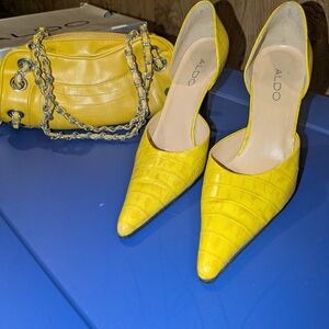 Aldo Bright Yellow Heels